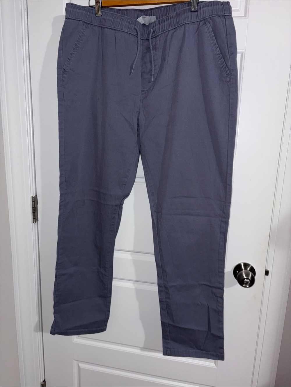 ASOS Men's Drawstring Chinos in Slate Blue